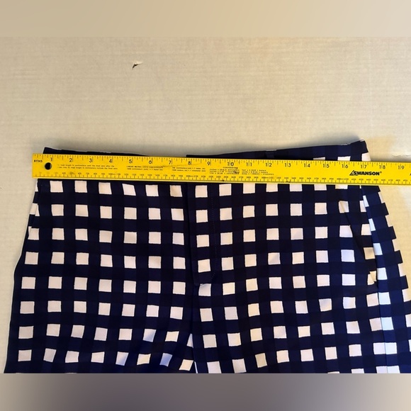 Banana Republic Blue&White Checkerd gingham casual flat front shorts Sz-10. T11 - Picture 10 of 11